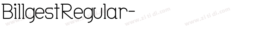 BillgestRegular字体转换
