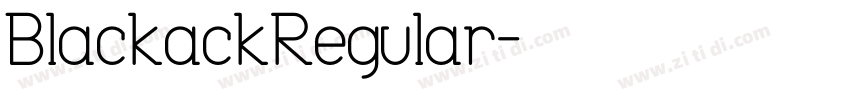 BlackackRegular字体转换