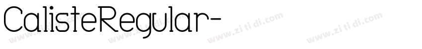 CalisteRegular字体转换