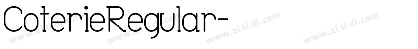 CoterieRegular字体转换