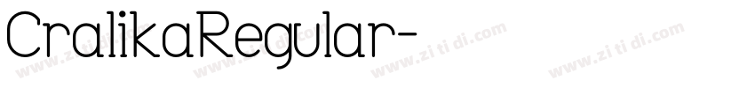 CralikaRegular字体转换