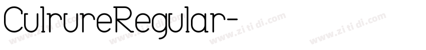 CulrureRegular字体转换