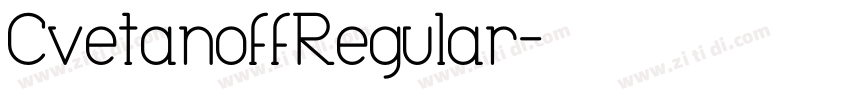 CvetanoffRegular字体转换