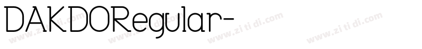 DAKDORegular字体转换