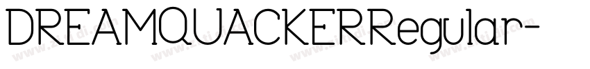 DREAMQUACKERRegular字体转换