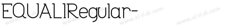 EQUALIRegular字体转换