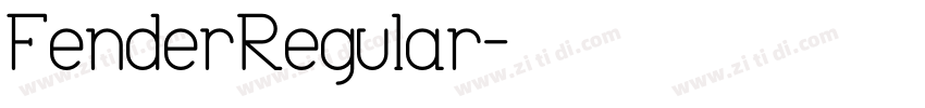 FenderRegular字体转换