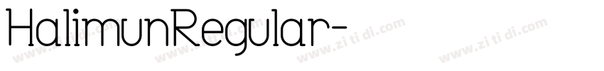 HalimunRegular字体转换