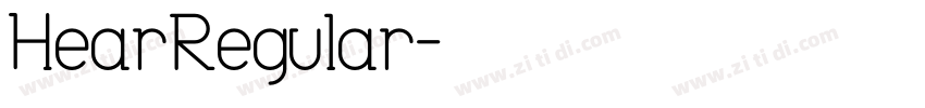 HearRegular字体转换