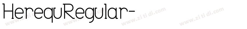 HerequRegular字体转换