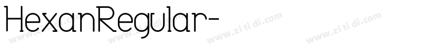 HexanRegular字体转换