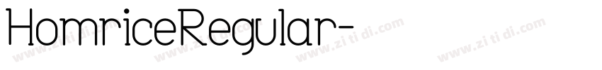 HomriceRegular字体转换