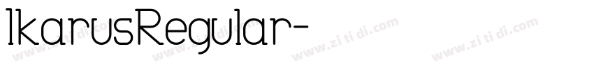 IkarusRegular字体转换