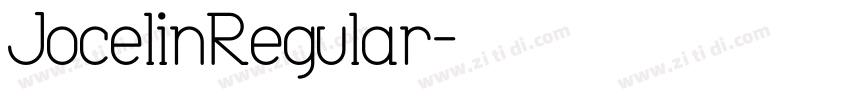 JocelinRegular字体转换