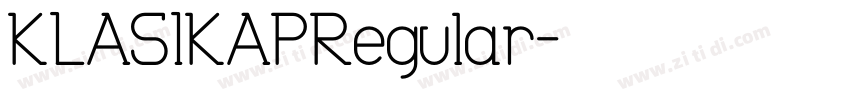 KLASIKAPRegular字体转换