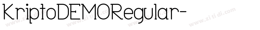 KriptoDEMORegular字体转换