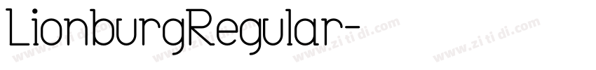 LionburgRegular字体转换