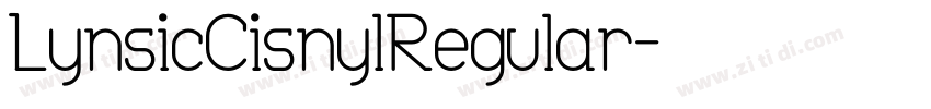 LynsicCisnylRegular字体转换