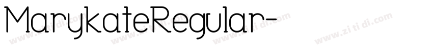 MarykateRegular字体转换
