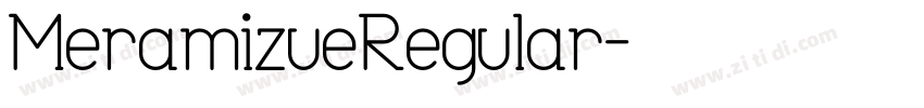 MeramizueRegular字体转换
