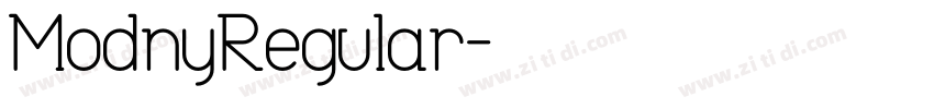 ModnyRegular字体转换