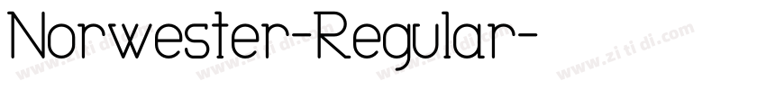 Norwester-Regular字体转换