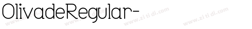OlivadeRegular字体转换