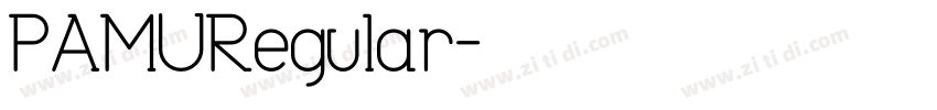PAMURegular字体转换