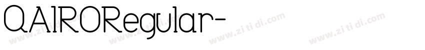 QAIRORegular字体转换