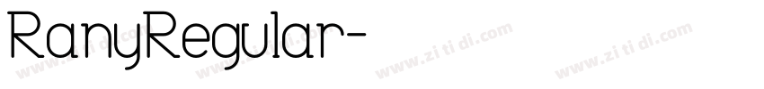 RanyRegular字体转换