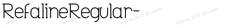 RefalineRegular字体转换