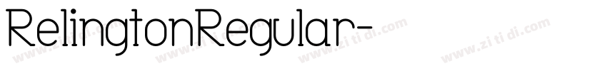 RelingtonRegular字体转换
