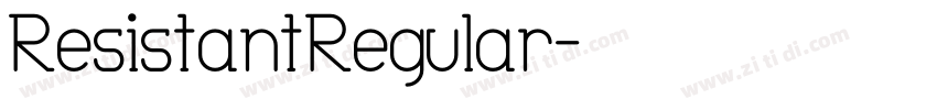 ResistantRegular字体转换