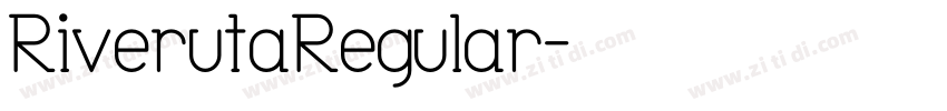 RiverutaRegular字体转换