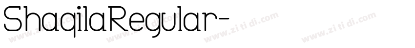 ShaqilaRegular字体转换