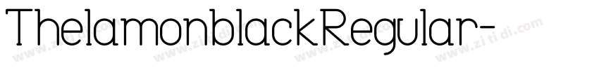 ThelamonblackRegular字体转换