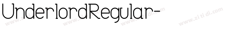 UnderlordRegular字体转换
