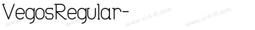 VegosRegular字体转换