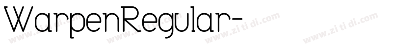 WarpenRegular字体转换