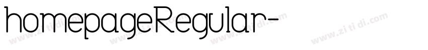 homepageRegular字体转换
