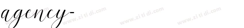 agency字体转换