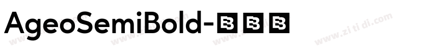 AgeoSemiBold字体转换
