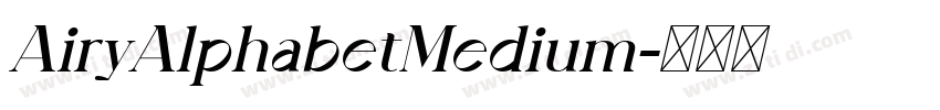 AiryAlphabetMedium字体转换