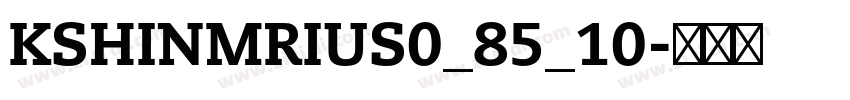 KSHINMRIUS0_85_10字体转换