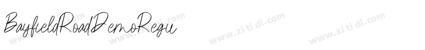 BayfieldRoadDemoRegu字体转换