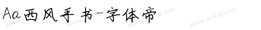 Aa西风手书字体转换