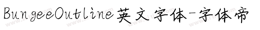 BungeeOutline英文字体字体转换