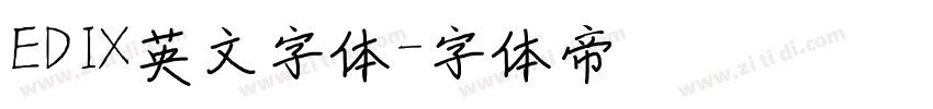 EDIX英文字体字体转换