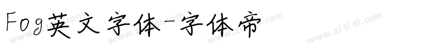 Fog英文字体字体转换