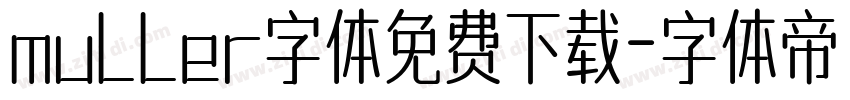 muller字体免费下载字体转换